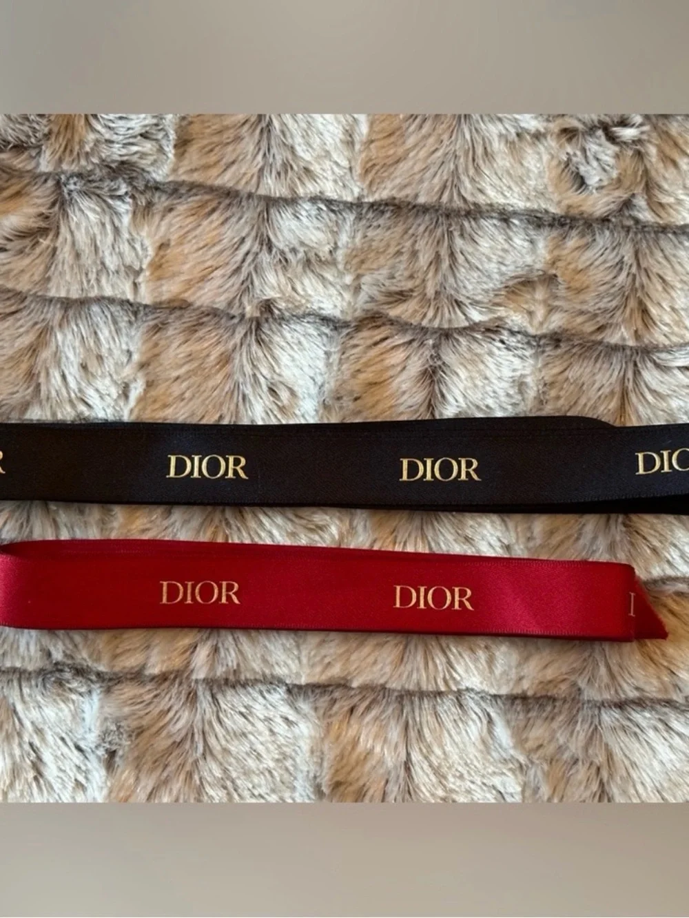 Dior BUNDLE~ Embroidered Black Velvet Bag, ➕Orig Box, ➕Gift bag, ➕2 Dior Ribbons